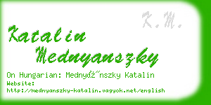 katalin mednyanszky business card